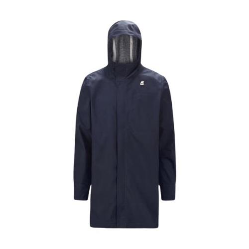 Drielaags Jersey Parka K-Way , Blue , Heren