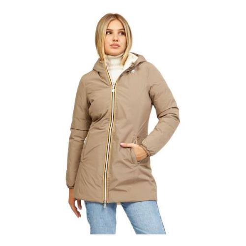 Omkeerbare Driekwartjas voor Dames K-Way , Beige , Dames