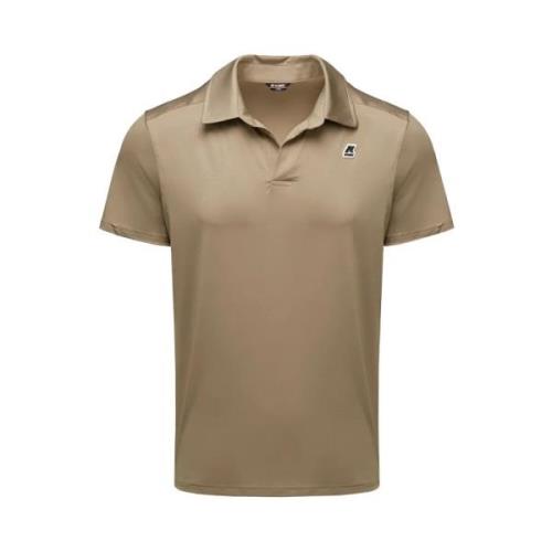 Slievot Beige Taupe Polo Shirt K-Way , Beige , Heren