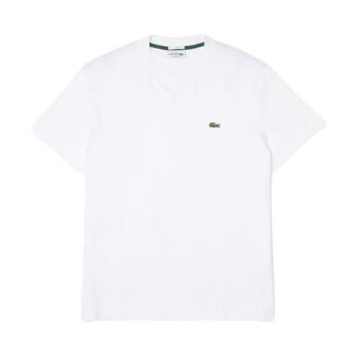 Stijlvolle Heren T-Shirts Collectie Lacoste , White , Heren