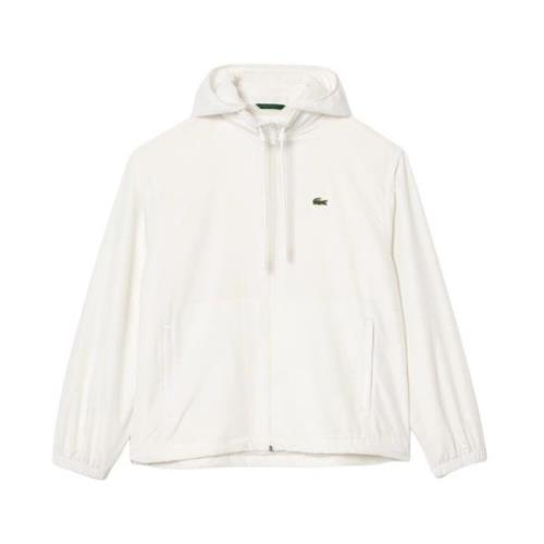 Omkeerbare waterafstotende hoodie Lacoste , White , Heren