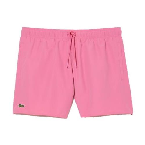 Roze Zwemshorts - Beachwear Stijl Lacoste , Pink , Heren