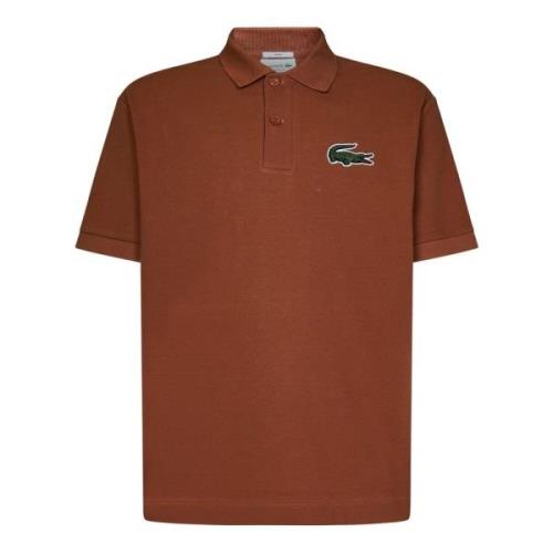 Copper Ss23 Unisex T-Shirts Polos Lacoste , Brown , Heren