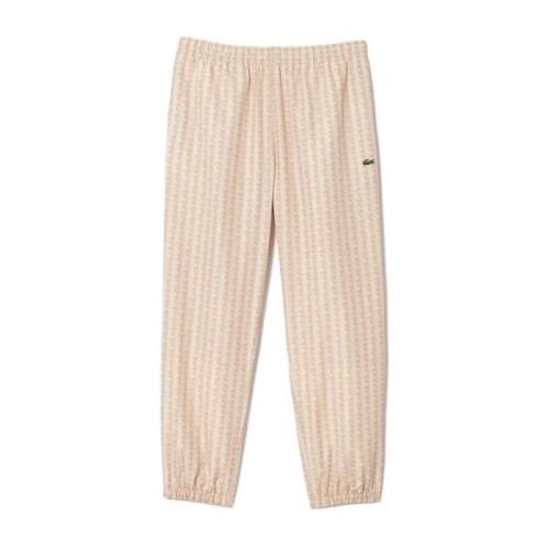 Gedrukte Monogram Sportsuit Broek Lacoste , Beige , Heren