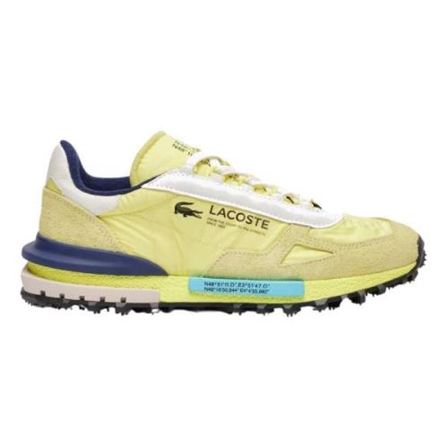Elite Active Textile LT Grn Nvy Sneakers Lacoste , Yellow , Heren