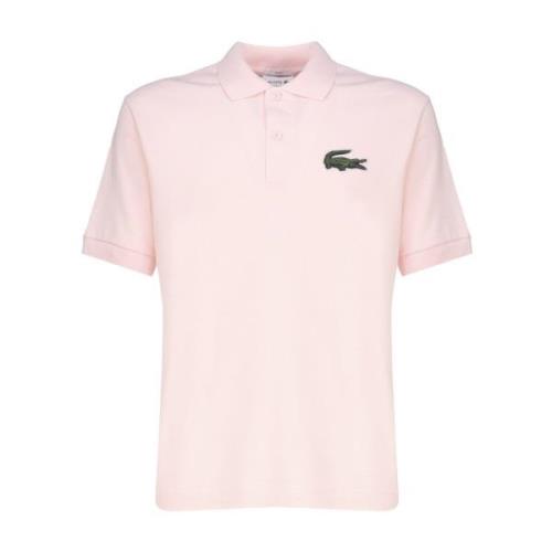 Roze Pique Katoenen T-shirts en Polos Lacoste , Pink , Heren