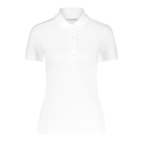Logo Applique Slim-Fit Poloshirt Lacoste , White , Dames