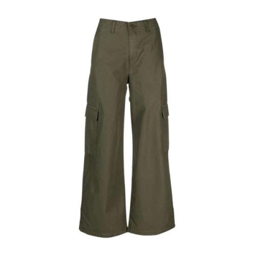 Wide Trousers Levi's , Green , Dames