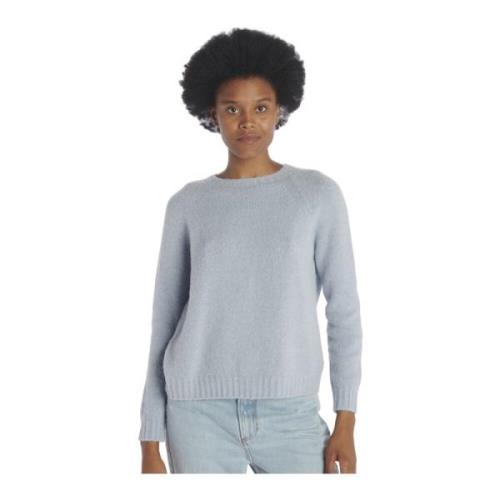 Blauwe Trui met Ronde Hals Max Mara , Blue , Dames