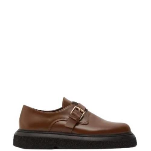 Bruin Leren Platte Schoenen Max Mara , Brown , Dames