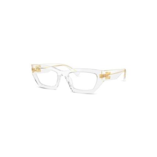 Heldere Optische Frame met Stijl Miu Miu , White , Dames