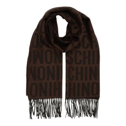 Wollen Sjaal, Blijf warm en stijlvol deze winter Moschino , Brown , He...