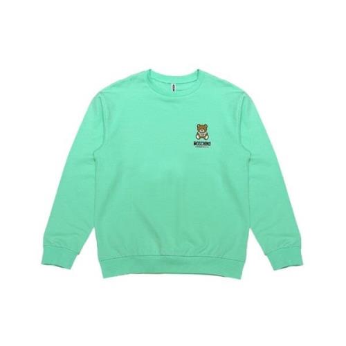 Groene Teddy Logo Sweatshirt Moschino , Green , Heren