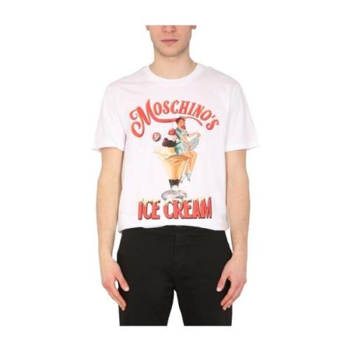 IJsprint T-shirt Moschino , White , Heren