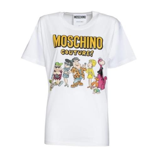 Flinstones Thema Oversized Tshirt Moschino , White , Dames