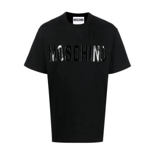 Logo Print T-Shirt - Maat: 52 Moschino , Black , Heren