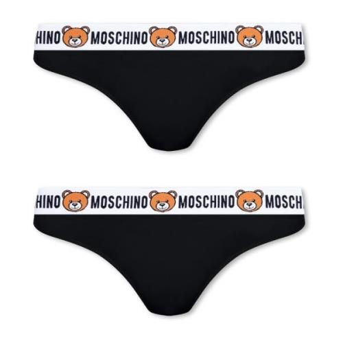 Merkstring 2-pack Moschino , Black , Dames