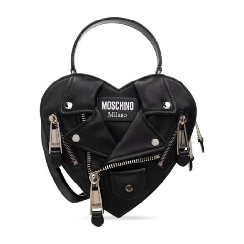 Hartvormige schoudertas Moschino , Black , Dames