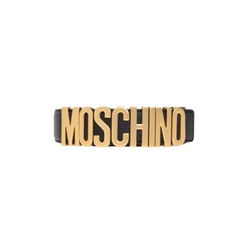 Riem met logo Moschino , Black , Dames
