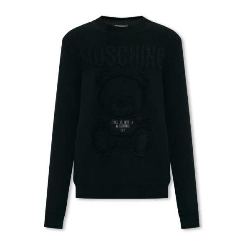 Trui met logo Moschino , Black , Heren