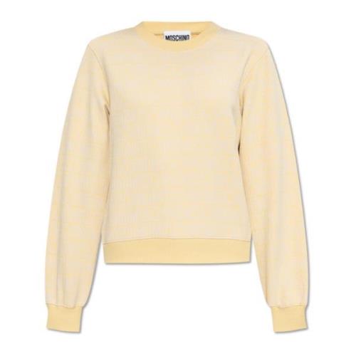 Sweatshirt met logo Moschino , Yellow , Dames