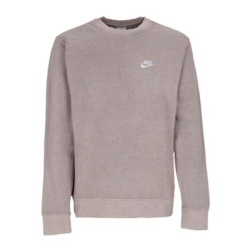 Revival Crew Sweatshirt Olive Grey Nike , Gray , Heren