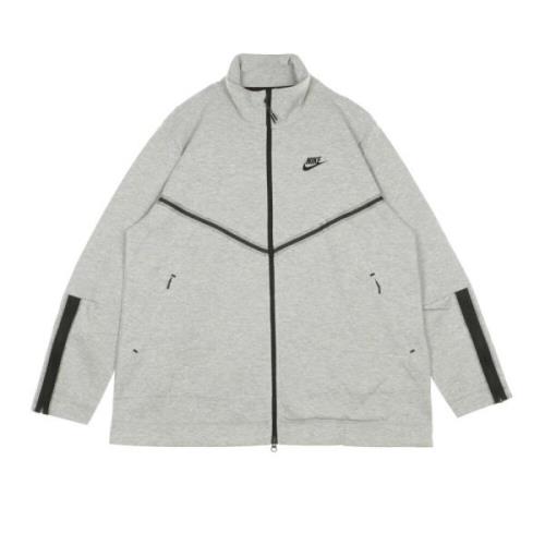 Lichte Hoge Nek Sweater Tech Fleece Lang Nike , Gray , Dames