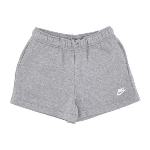 Mid-Rise Club Fleece Shorts Nike , Gray , Dames