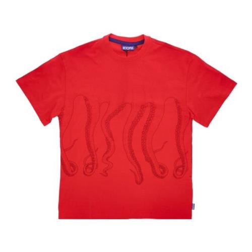 T-Shirts Octopus , Red , Heren