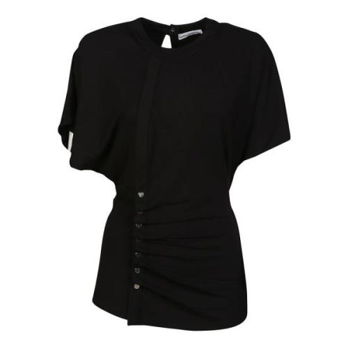 Zwart korte mouwen top Paco Rabanne , Black , Dames