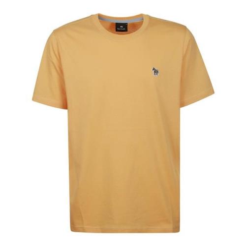 Zebra Badge Katoenen T-Shirt Paul Smith , Orange , Heren