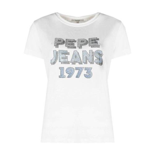 T-shirt Bibiana Pepe Jeans , White , Dames
