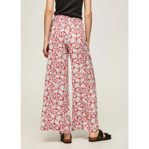Wide Trousers Pepe Jeans , Red , Dames