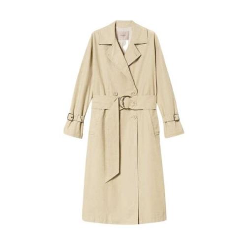 Stijlvolle Trenchcoat Twinset , Beige , Dames