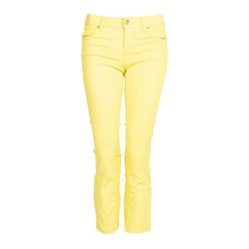 Aansluitende Bottom Up Jeans met Glanzende Strepen Liu Jo , Yellow , D...