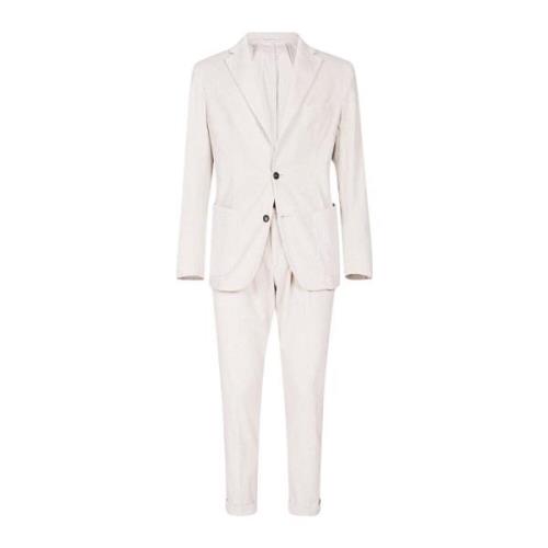 Single Breasted Suits Eleventy , White , Heren