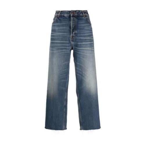Blauwe Wijde Jeans Upgrade Stijlvol Ss23 Haikure , Blue , Dames