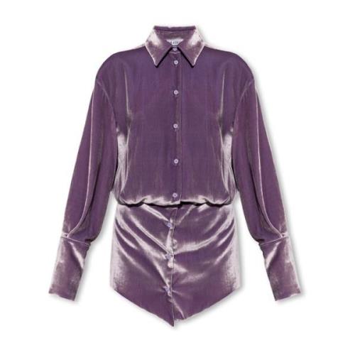 Silvye fluwelen jurk The Attico , Purple , Dames