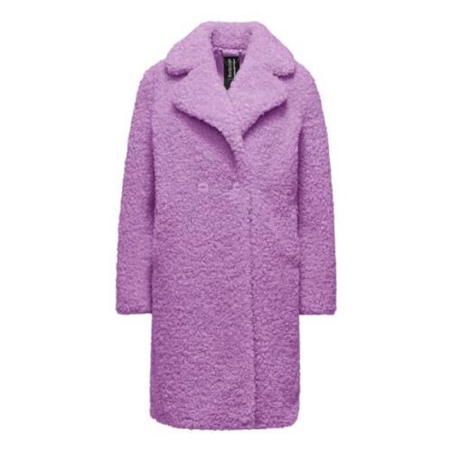 Faux Fur Shearling Jackets BomBoogie , Purple , Dames
