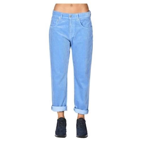 Lichtblauwe Wide Fit Jeans Aspesi , Blue , Dames