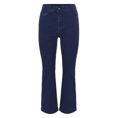 Hoge taille stretch katoenen bootcut jeans Kocca , Blue , Dames