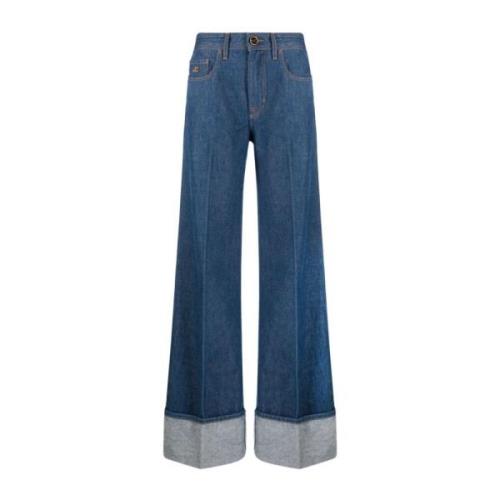 Hoge Taille Flared Jeans in Marineblauw Jacob Cohën , Blue , Dames