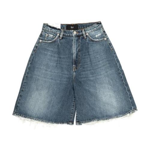 Hoge Taille Denim Shorts 3X1 , Blue , Dames