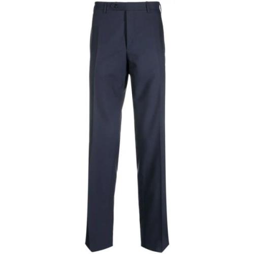 Cropped Trousers Canali , Blue , Heren