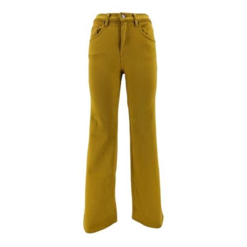 Brede jeans P.a.r.o.s.h. , Yellow , Dames