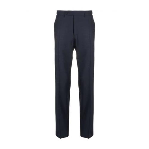 Stretch-Wollen Broek, Drop 6 Canali , Blue , Heren