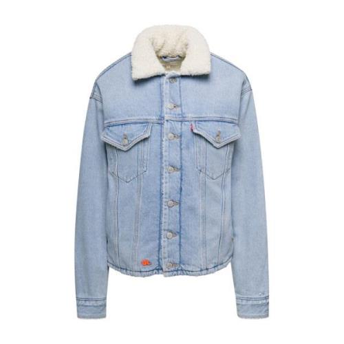 Levis Sherpa Trucker Denim Jack ERL , Blue , Dames