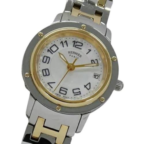 Pre-owned Stainless Steel watches Hermès Vintage , Gray , Dames