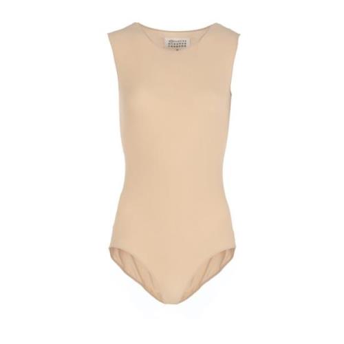 Stretch Body met Ronde Halslijn Maison Margiela , Beige , Dames