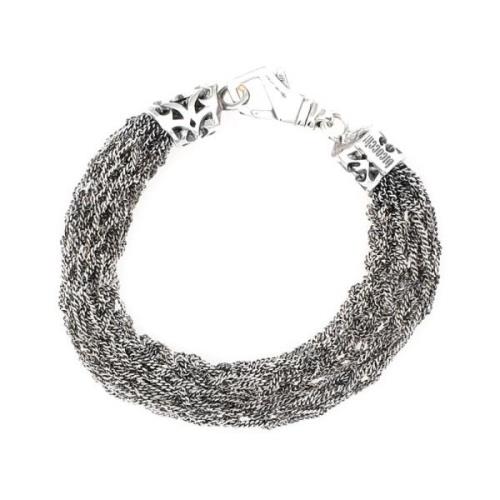 Gehaakt Ketting Armband Emanuele Bicocchi , Gray , Heren